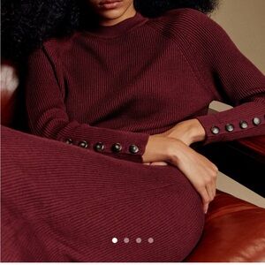 Sezane Sami Jumper in Burgundy Size M